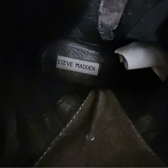 Steve Madden Dormaa Boots Women's Leather Moto Biker Buckle Strap SZ 9.5 - Picture 6 of 10